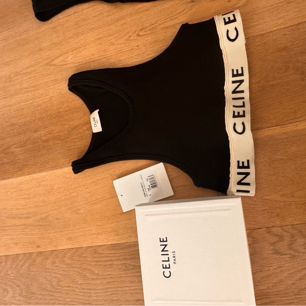 Celine Black Crop Top